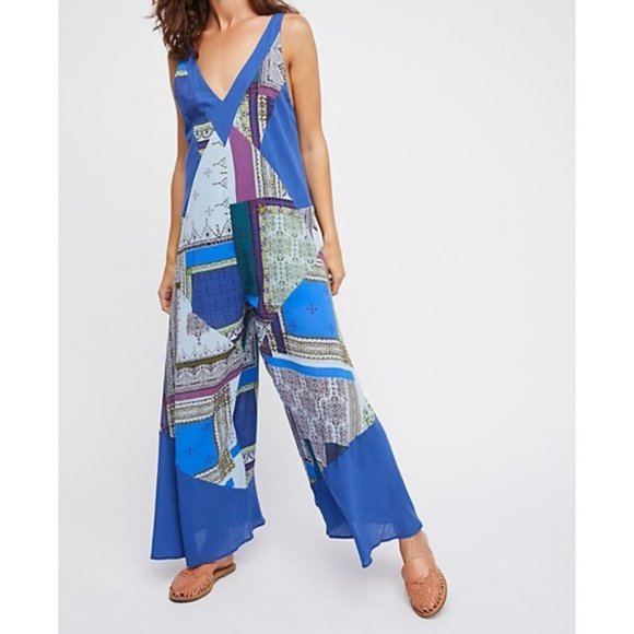 Free People Pants - Free people All patched up jumpsuit